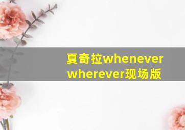 夏奇拉whenever wherever现场版